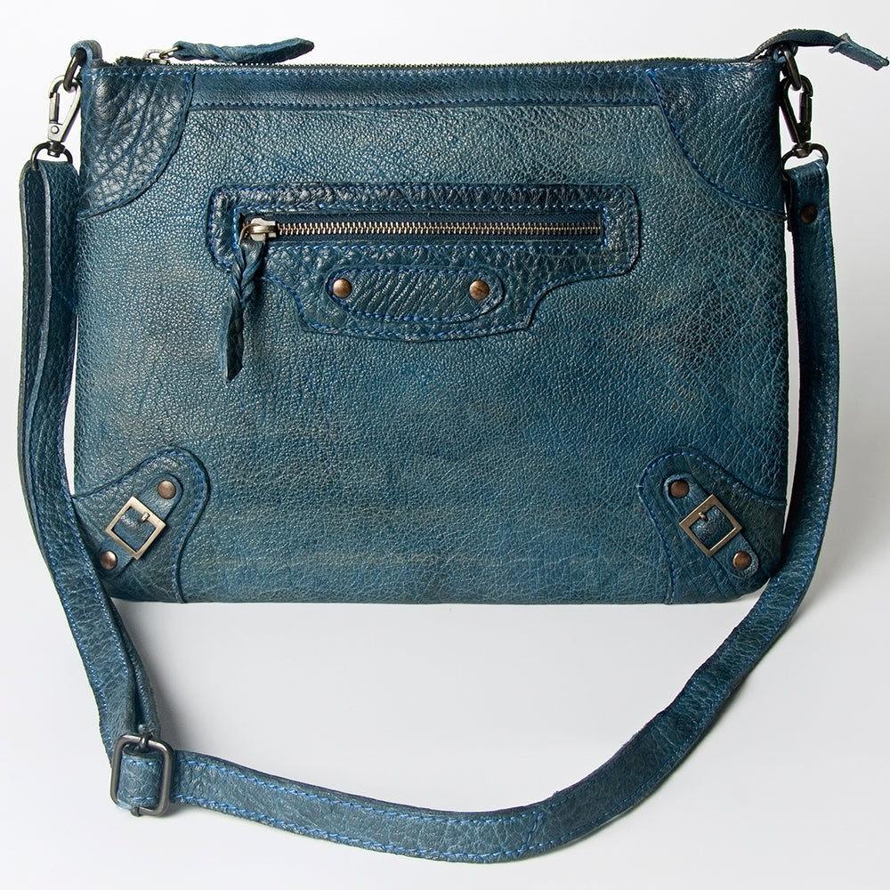 Never Mind Crossbody Vintage Handmade Genuine Cowhide Leather