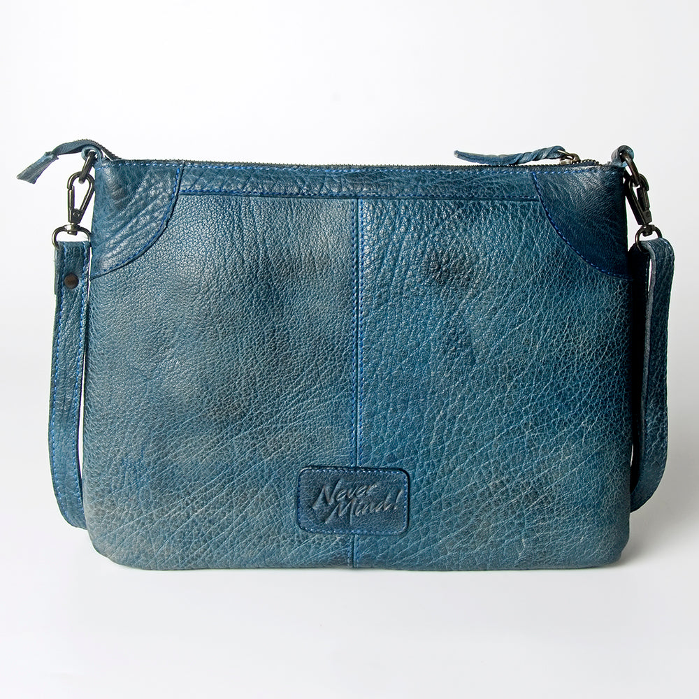 Never Mind Crossbody Vintage Handmade Genuine Cowhide Leather
