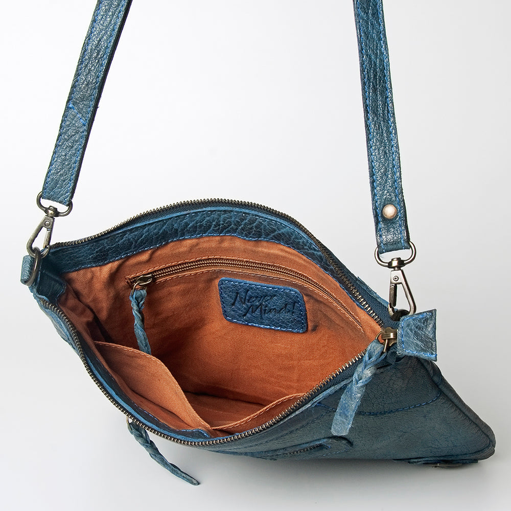 Never Mind Crossbody Vintage Handmade Genuine Cowhide Leather