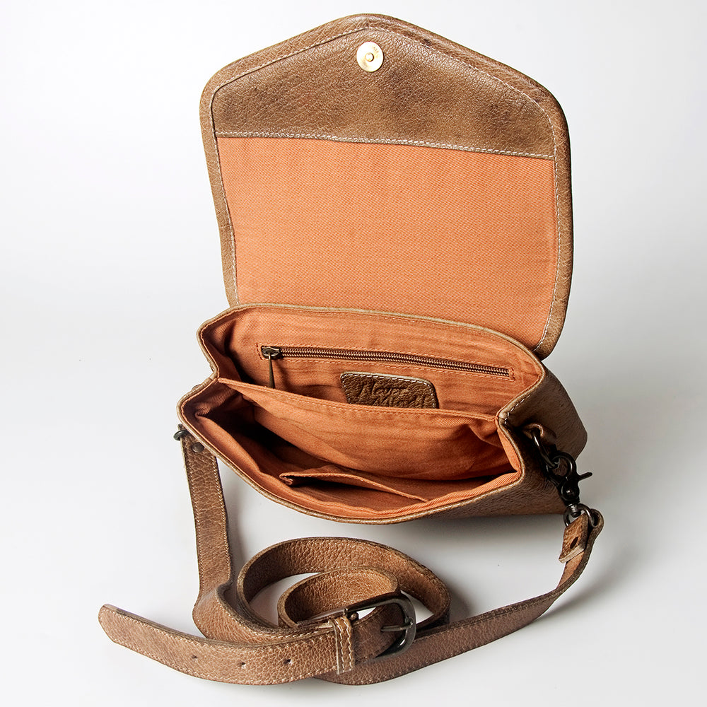Never Mind Envelope Vintage Handmade Genuine Cowhide Leather