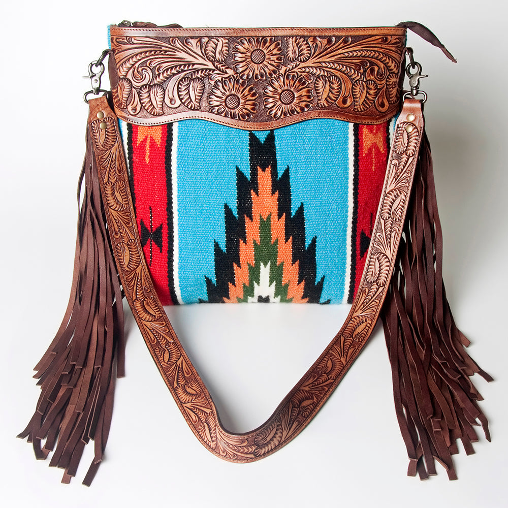 American Darling Signature Crossbody Hand Tooled Saddle Blanket Genuine Leather women bag western handbag purse