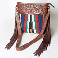 American Darling Hand-Tooled Saddle Blanket Leather Crossbody Bag