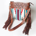 American Darling Hand-Tooled Saddle Blanket Leather Crossbody Bag