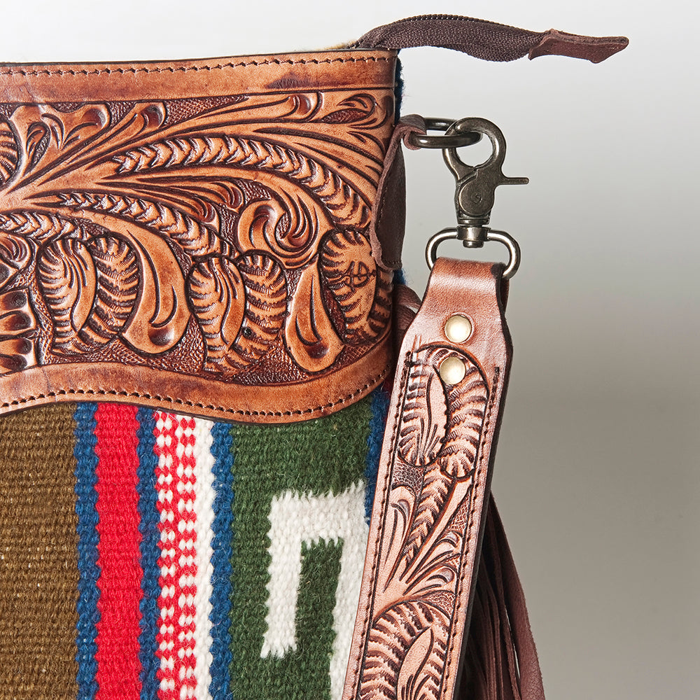 American Darling Signature Crossbody Hand Tooled Saddle Blanket Genuine Leather women bag western handbag purse