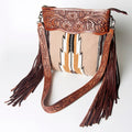 American Darling Hand-Tooled Saddle Blanket Leather Crossbody Bag