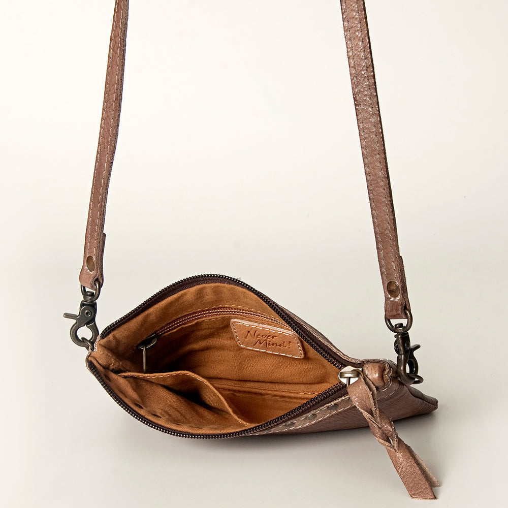 Never Mind Small Crossbody Vintage Handmade Genuine Cowhide Leather