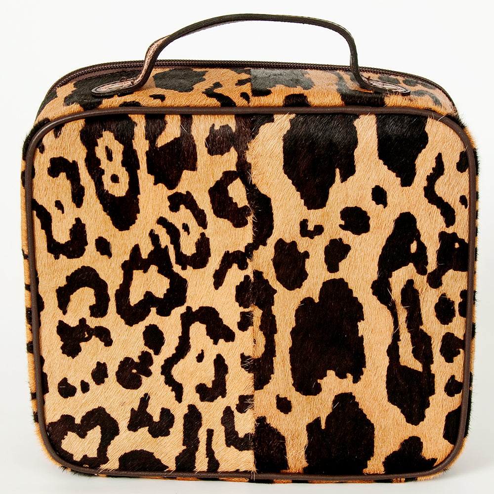 American Darling Hand-Tooled Hair-On Genuine Leather Jewelry Case