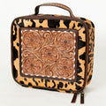 American Darling Hand-Tooled Hair-On Genuine Leather Jewelry Case