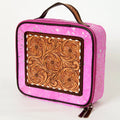 American Darling Hand-Tooled Hair-On Genuine Leather Jewelry Case
