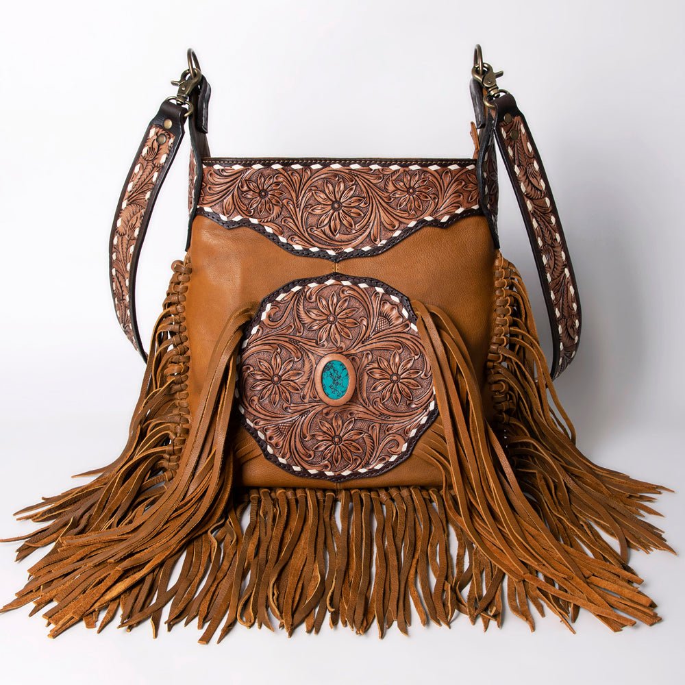 American Darling Crossbody Hand Tooled Genuine Leather