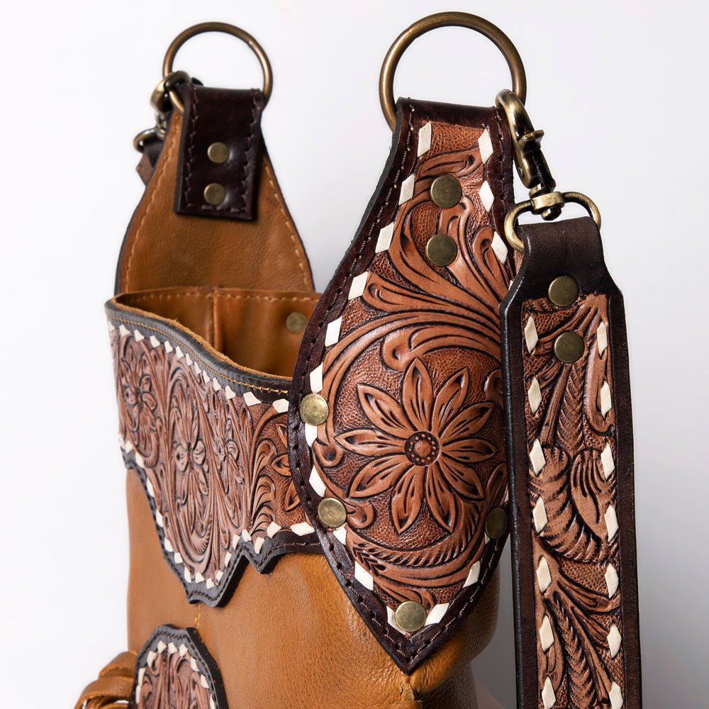 American Darling Crossbody Hand Tooled Genuine Leather