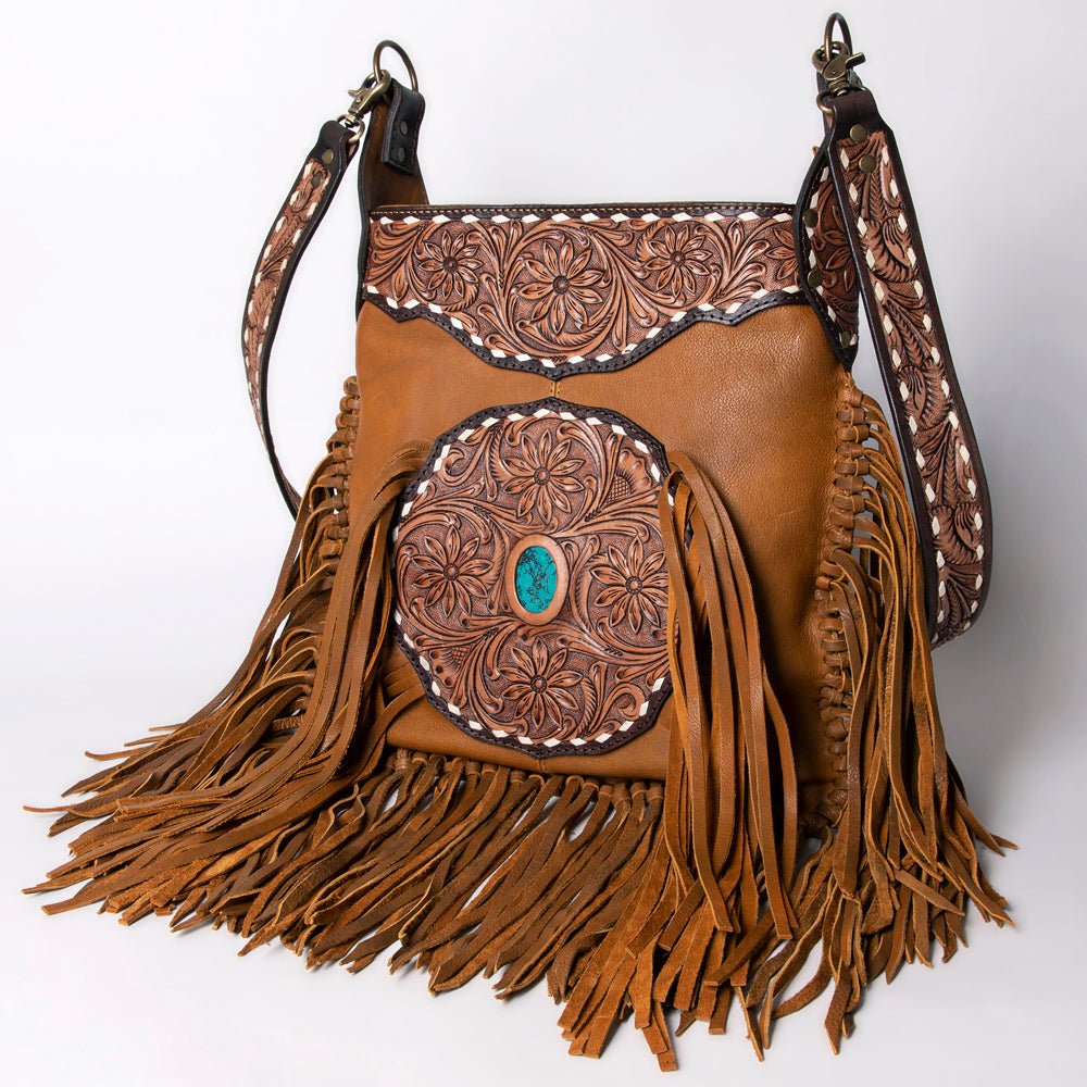 American Darling Crossbody Hand Tooled Genuine Leather