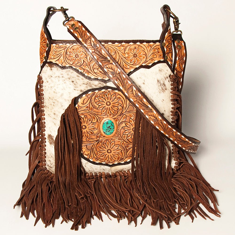 American Darling Crossbody Hand Tooled Genuine Leather