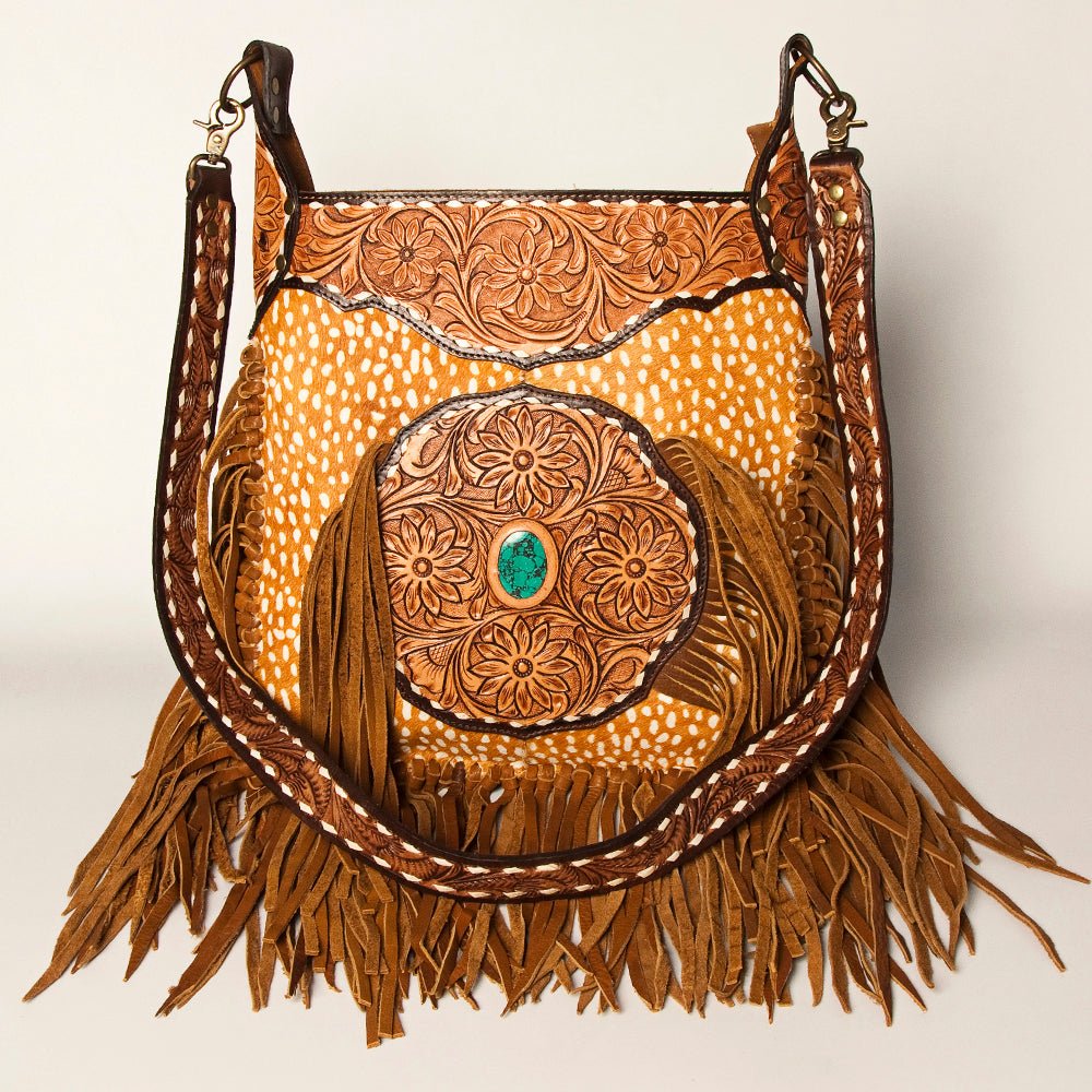 American Darling Crossbody Hand Tooled Genuine Leather