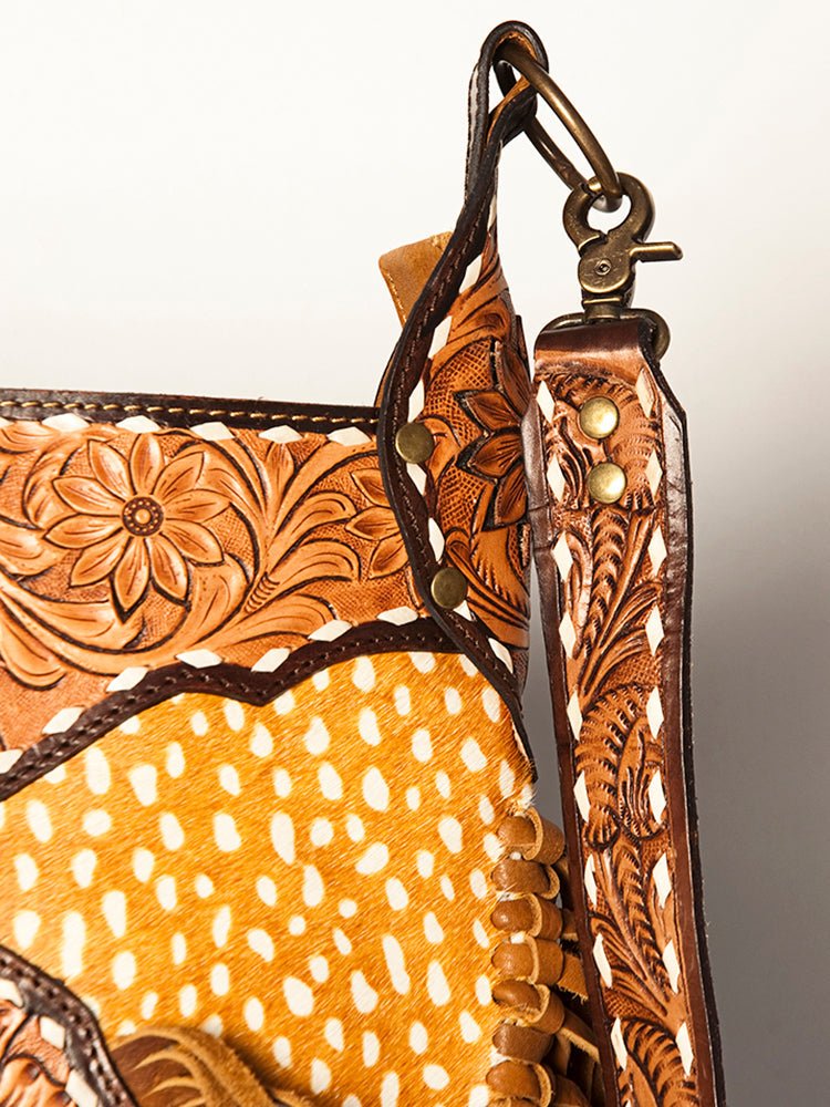 American Darling Crossbody Hand Tooled Genuine Leather