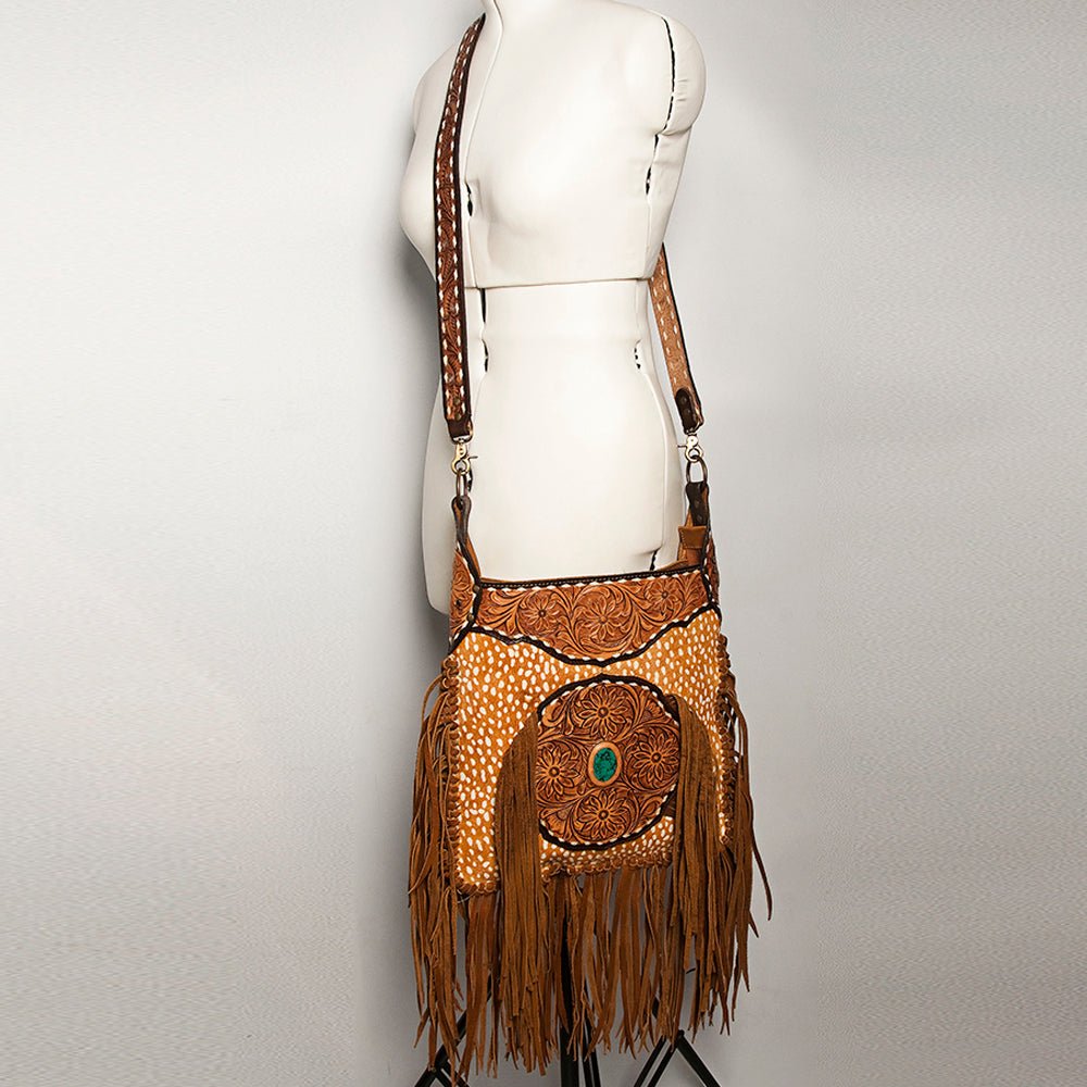 American Darling Crossbody Hand Tooled Genuine Leather