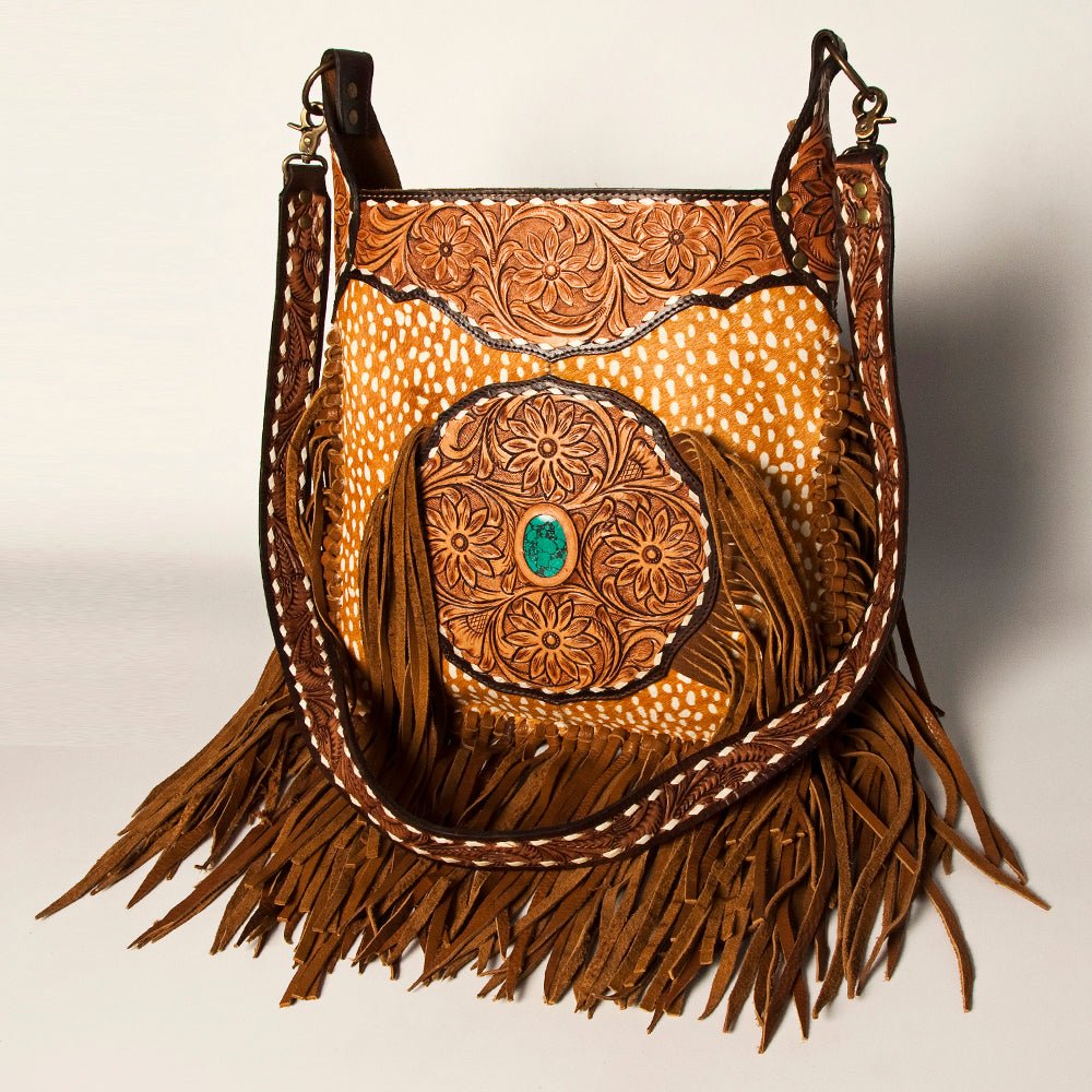 American Darling Crossbody Hand Tooled Genuine Leather