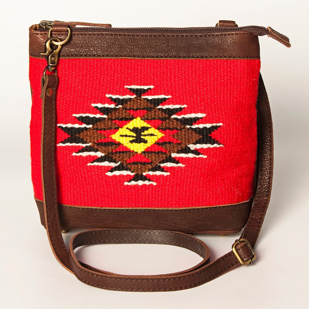 American Darling Large Crossbody Saddle Blanket Genuine Leather