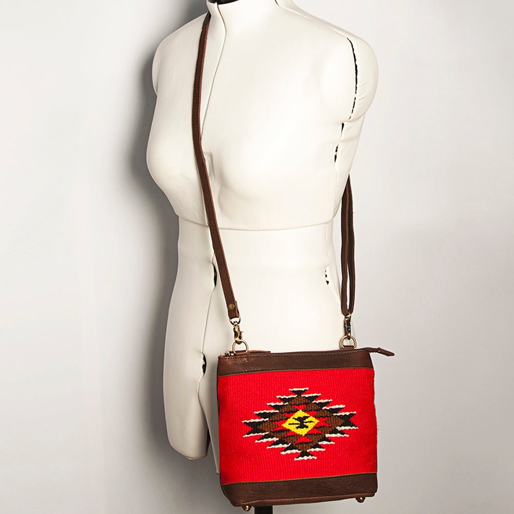 American Darling Large Crossbody Saddle Blanket Genuine Leather