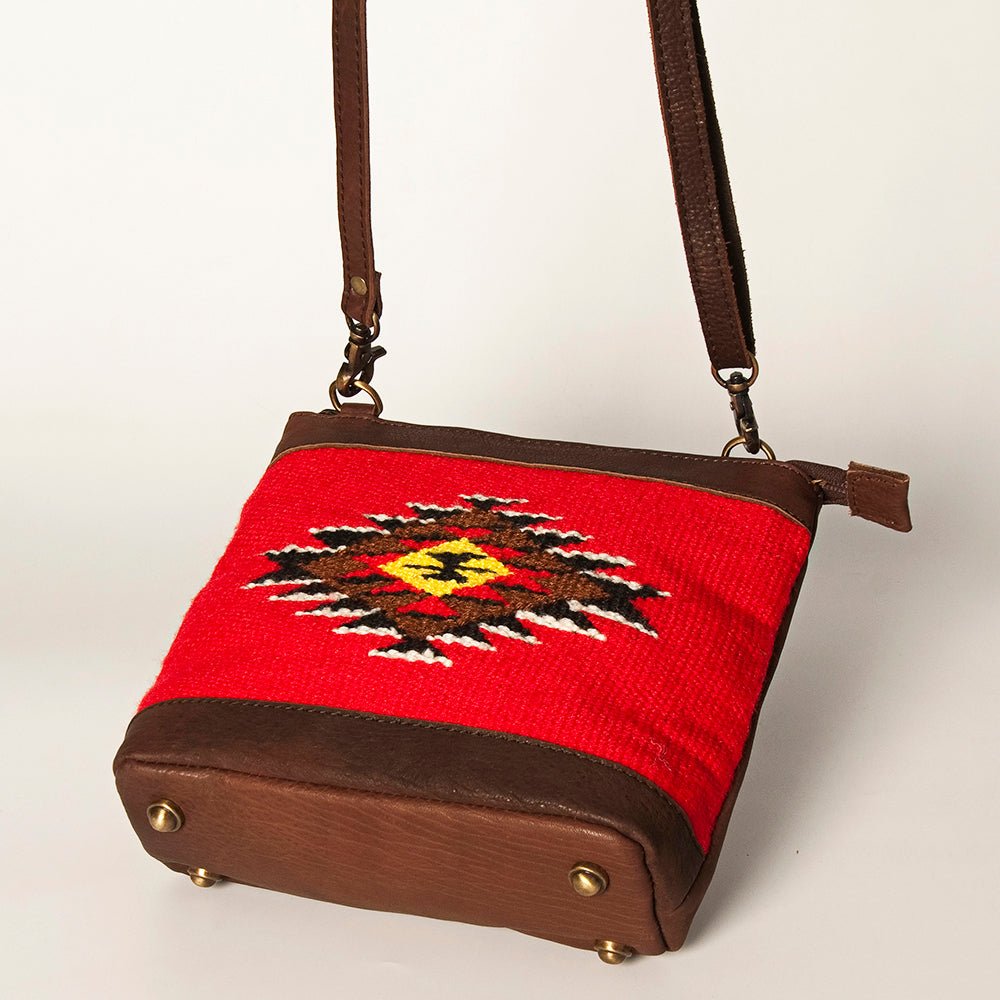 American Darling Large Crossbody Saddle Blanket Genuine Leather