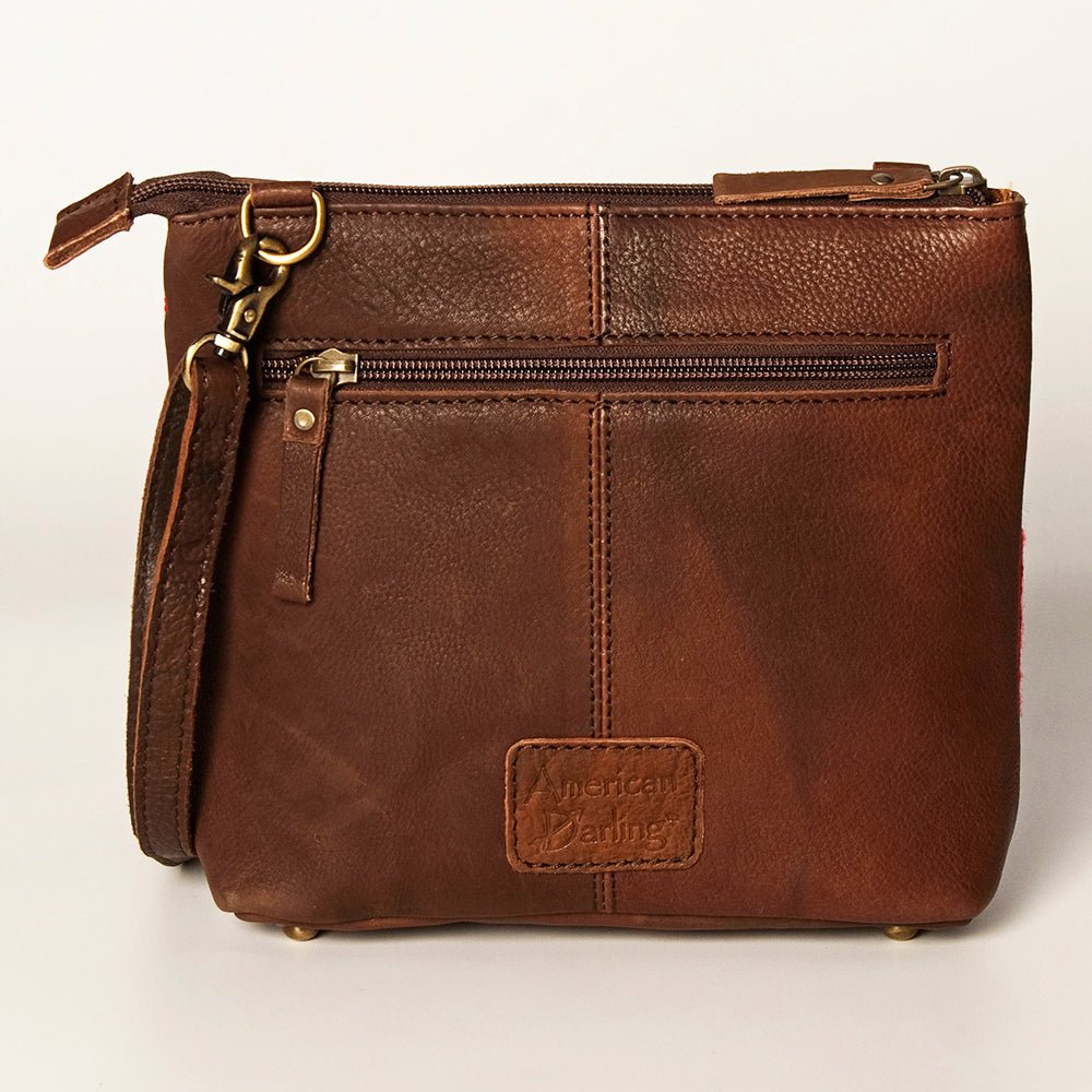 American Darling Large Crossbody Saddle Blanket Genuine Leather