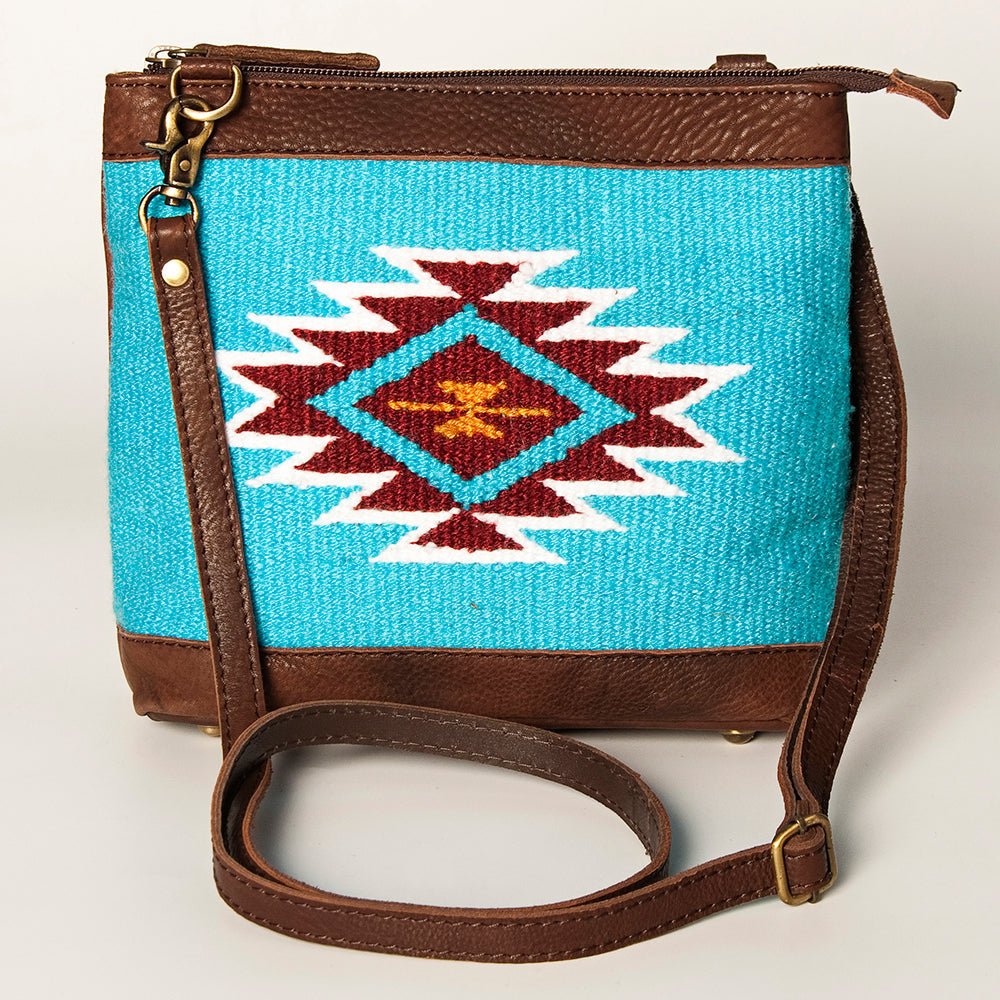 American Darling Large Crossbody Saddle Blanket Genuine Leather