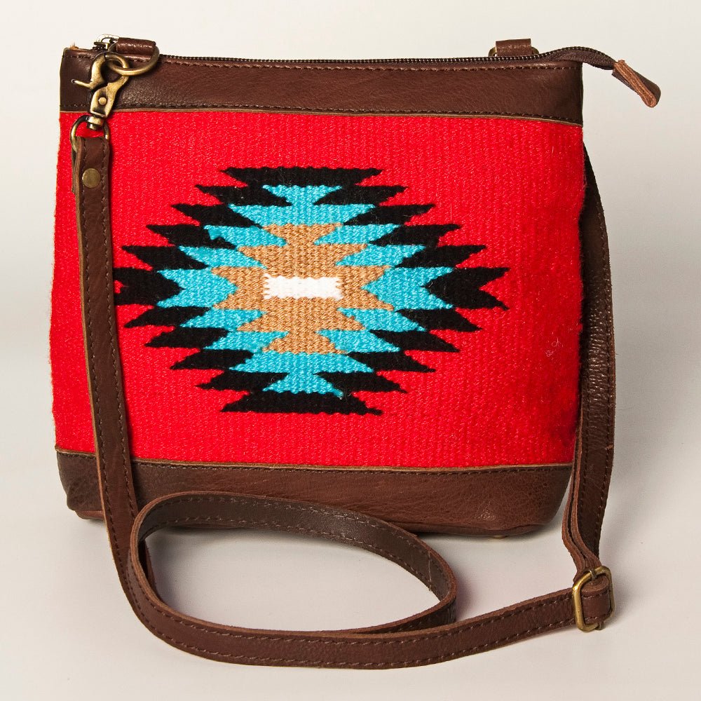 American Darling Large Crossbody Saddle Blanket Genuine Leather