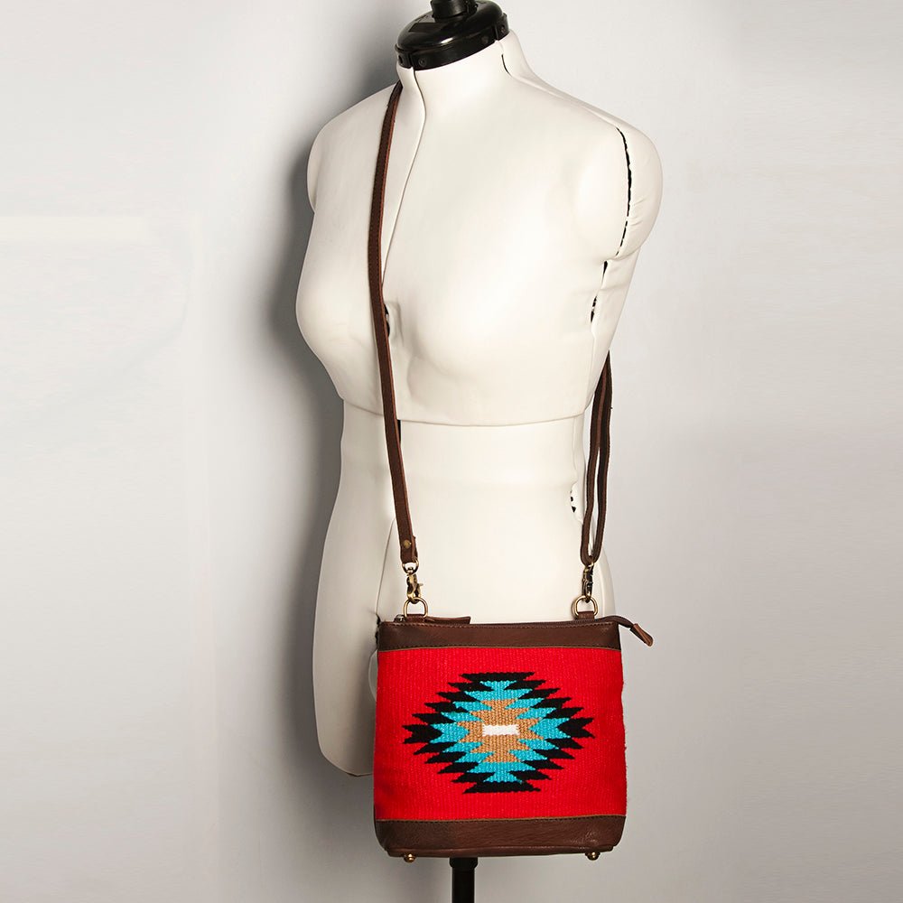 American Darling Large Crossbody Saddle Blanket Genuine Leather