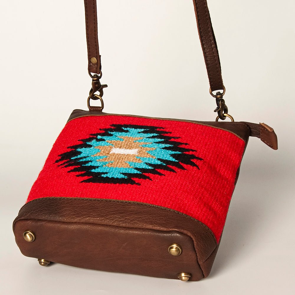 American Darling Large Crossbody Saddle Blanket Genuine Leather
