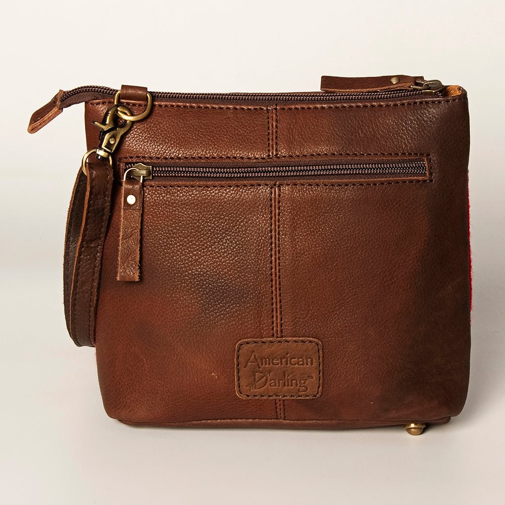 American Darling Large Crossbody Saddle Blanket Genuine Leather