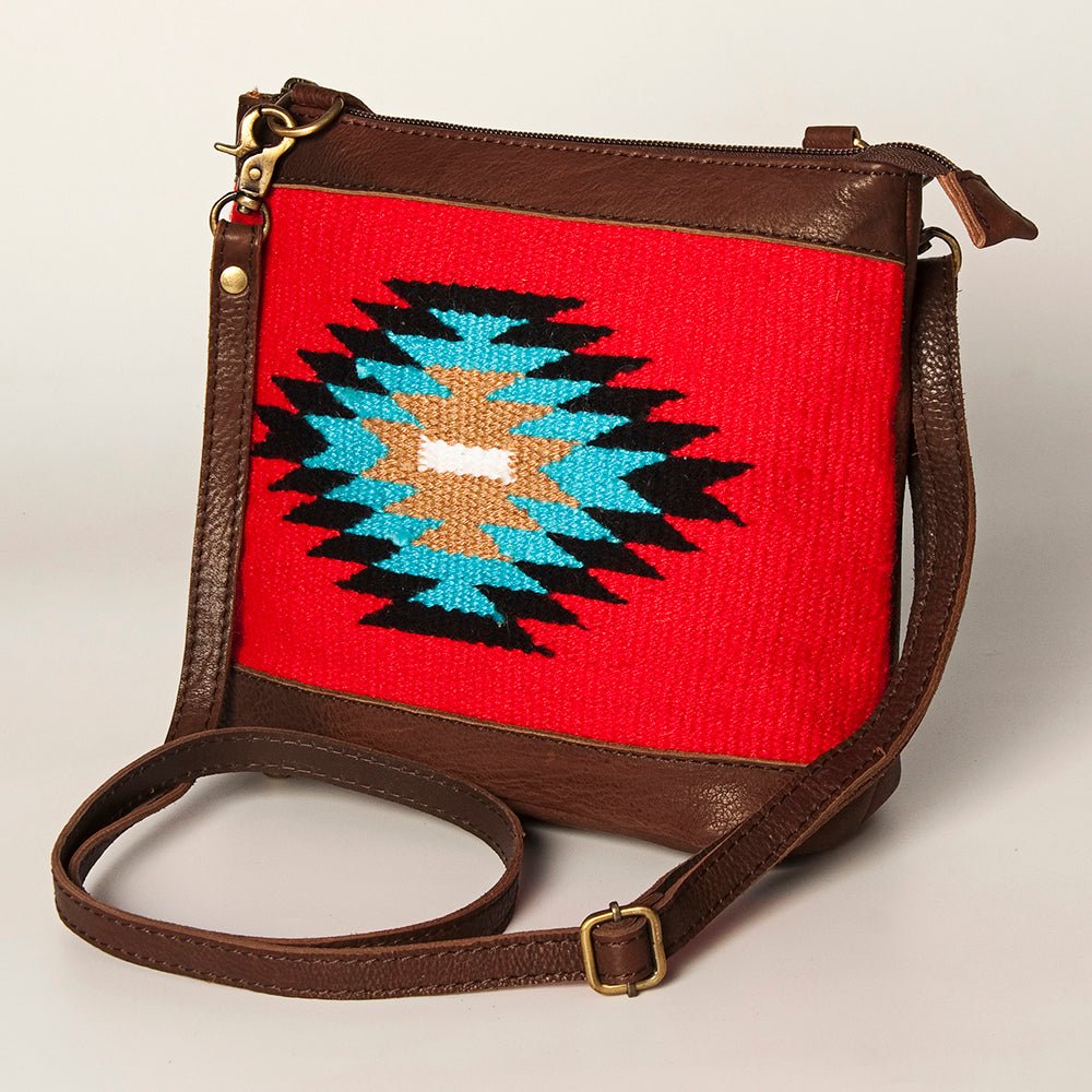 American Darling Large Crossbody Saddle Blanket Genuine Leather