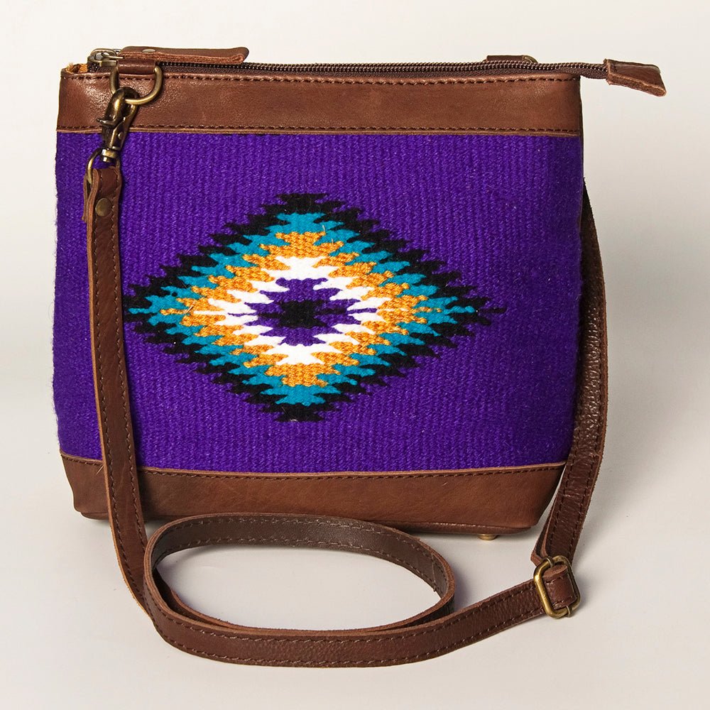 American Darling Large Crossbody Saddle Blanket Genuine Leather