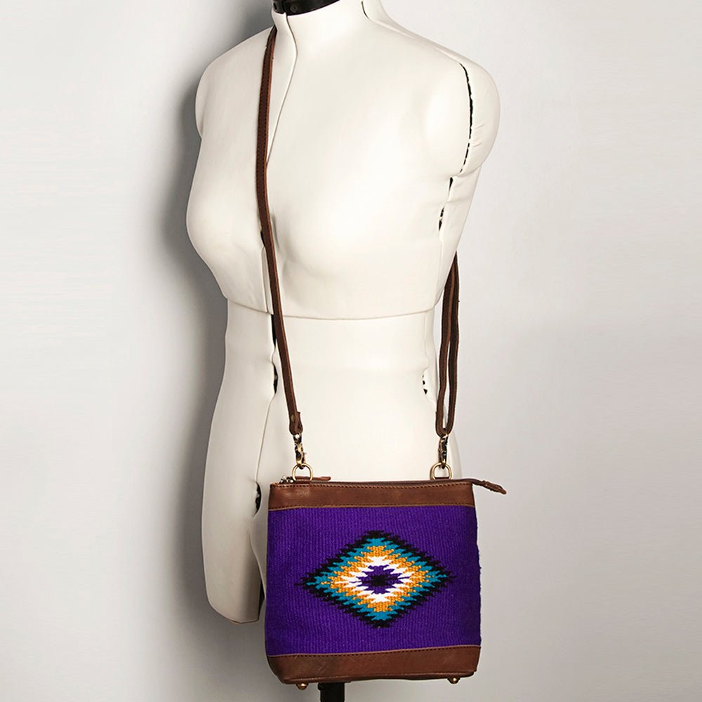 American Darling Large Crossbody Saddle Blanket Genuine Leather