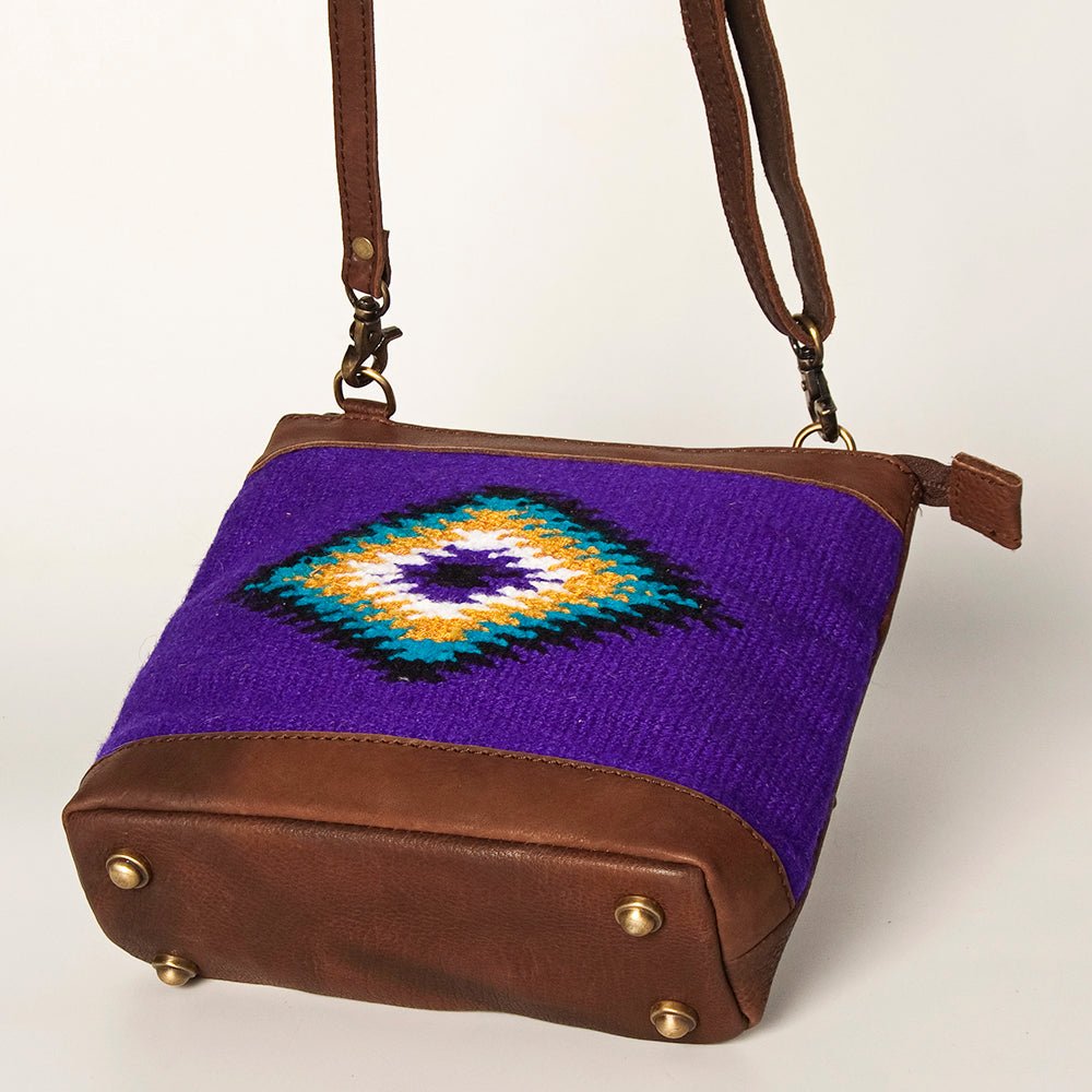 American Darling Large Crossbody Saddle Blanket Genuine Leather