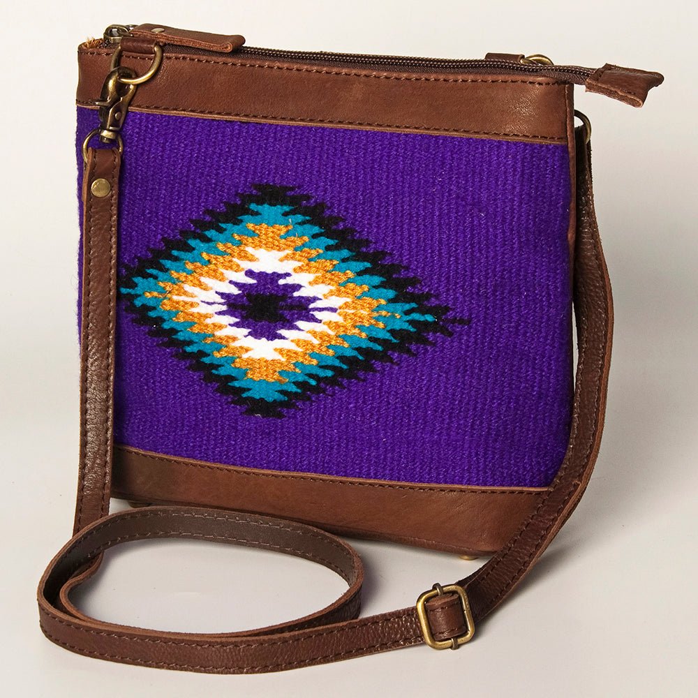 American Darling Large Crossbody Saddle Blanket Genuine Leather