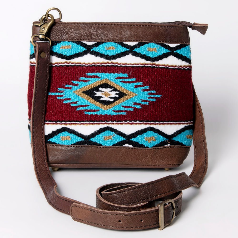 American Darling Large Crossbody Saddle Blanket Genuine Leather