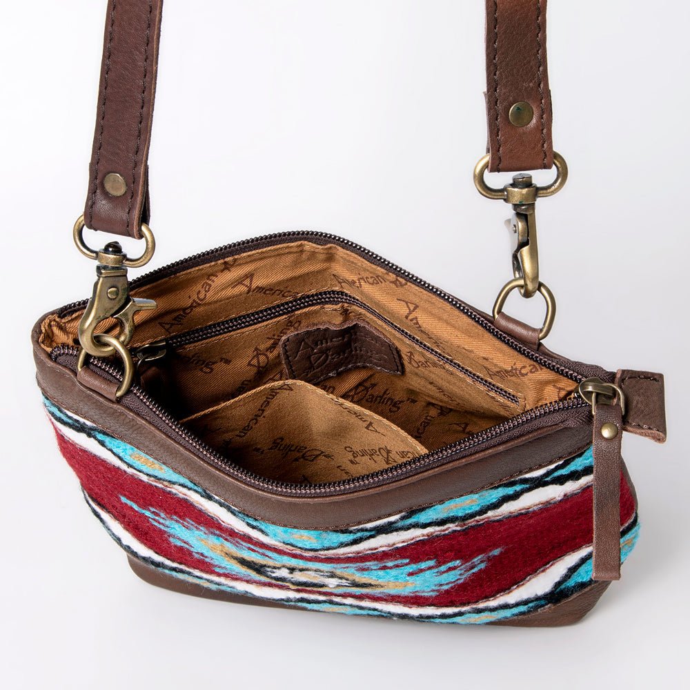 American Darling Large Crossbody Saddle Blanket Genuine Leather