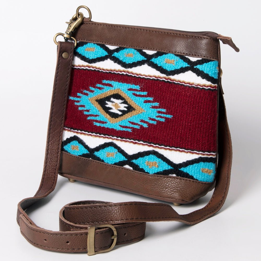 American Darling Large Crossbody Saddle Blanket Genuine Leather