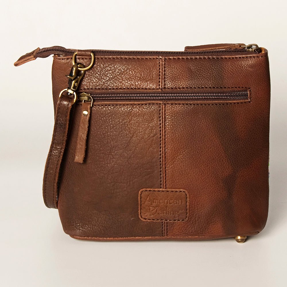American Darling Large Crossbody Saddle Blanket Genuine Leather