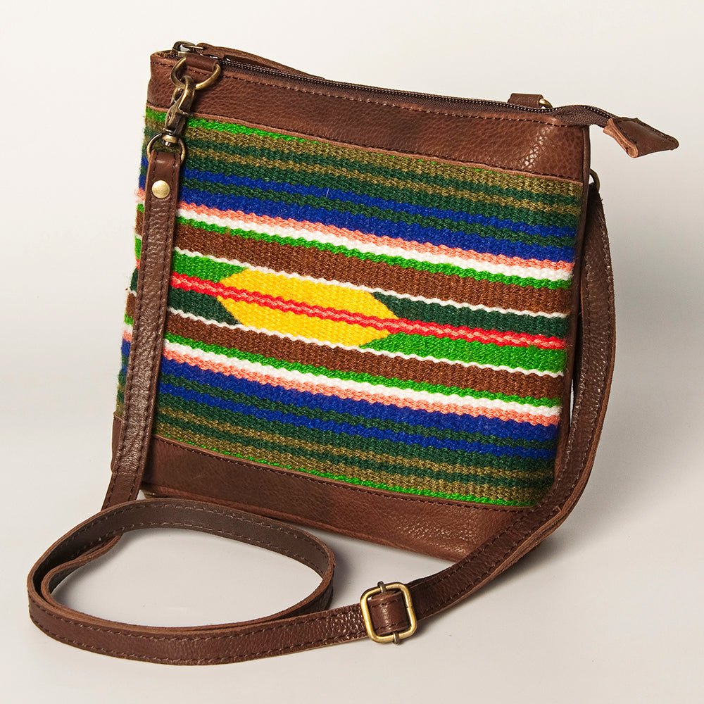 American Darling Large Crossbody Saddle Blanket Genuine Leather