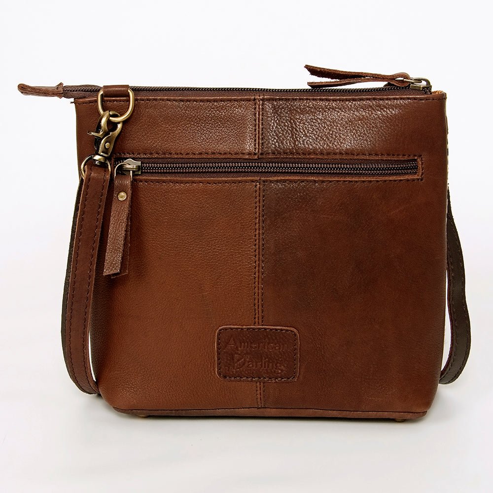 American Darling Large Crossbody Saddle Blanket Genuine Leather