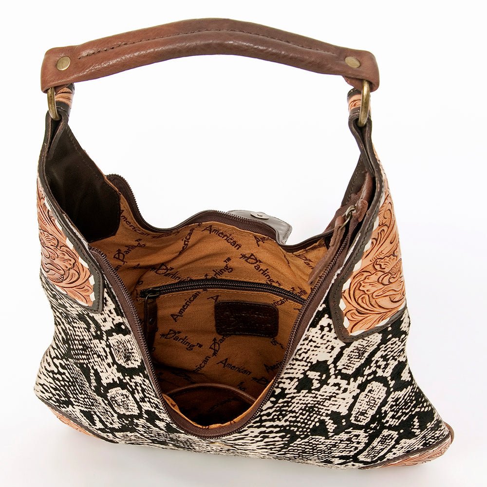 American Darling Hobo Hand Tooled Genuine Leather