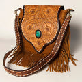 American Darling Hand-Tooled Genuine Leather Messenger Bag
