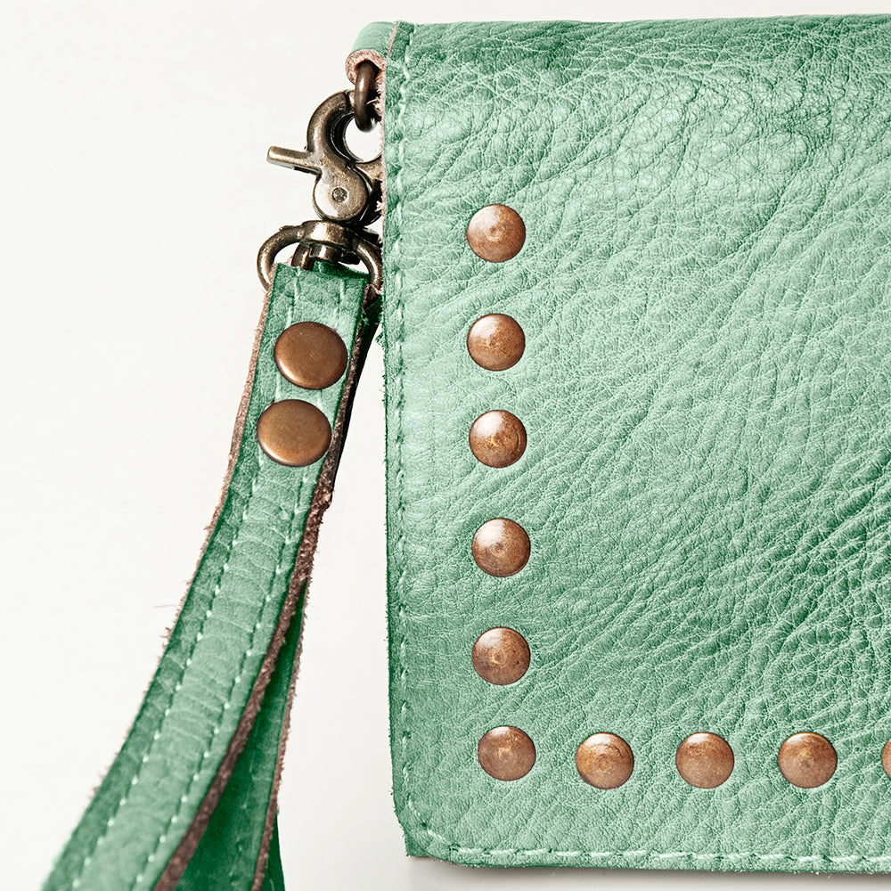 Never Mind Wallet Vintage Handmade Genuine Cowhide Leather