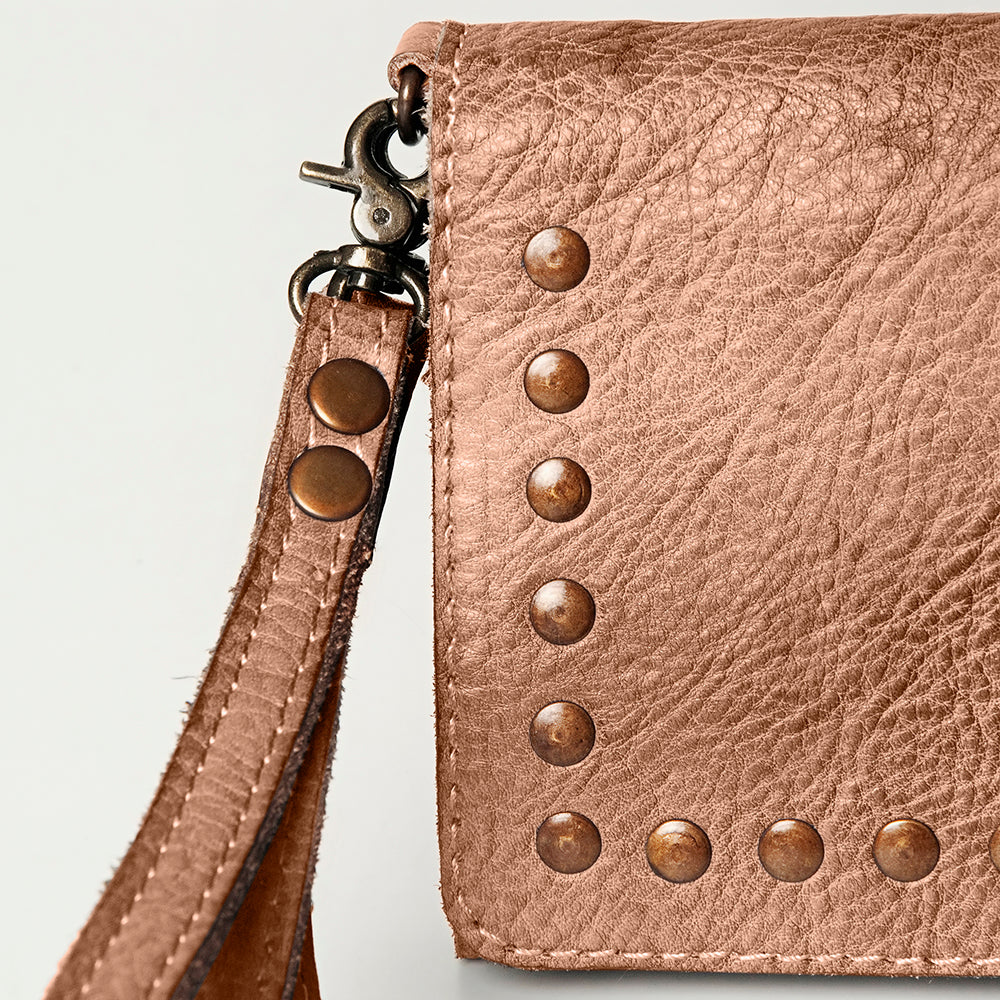 Never Mind Wallet Vintage Handmade Genuine Cowhide Leather