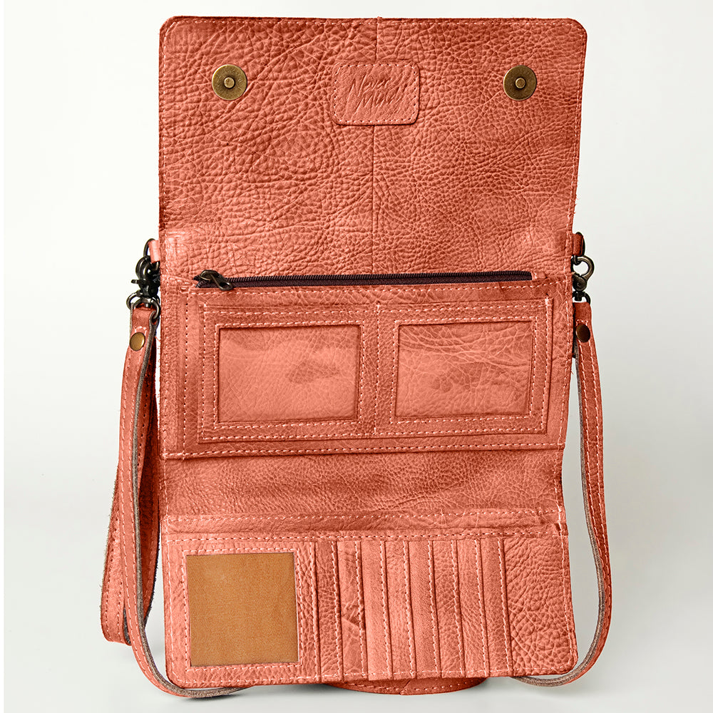 Never Mind Wallet Vintage Handmade Genuine Cowhide Leather