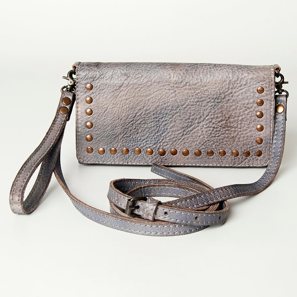 Never Mind Wallet Vintage Handmade Genuine Cowhide Leather