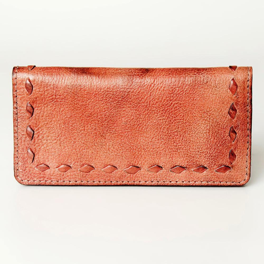 Never Mind Wallet Vintage Handmade Genuine Cowhide Leather