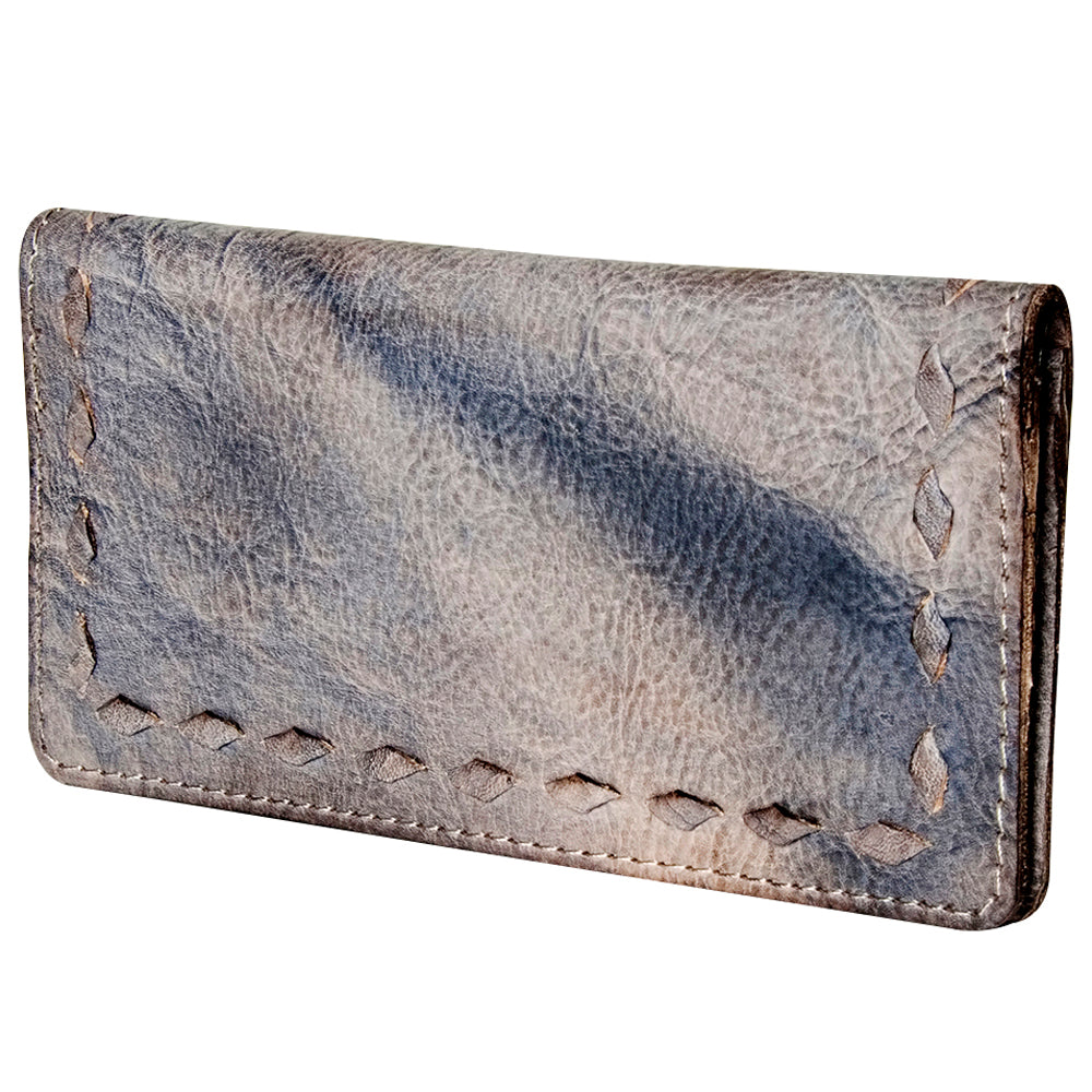 Never Mind Wallet Vintage Handmade Genuine Cowhide Leather