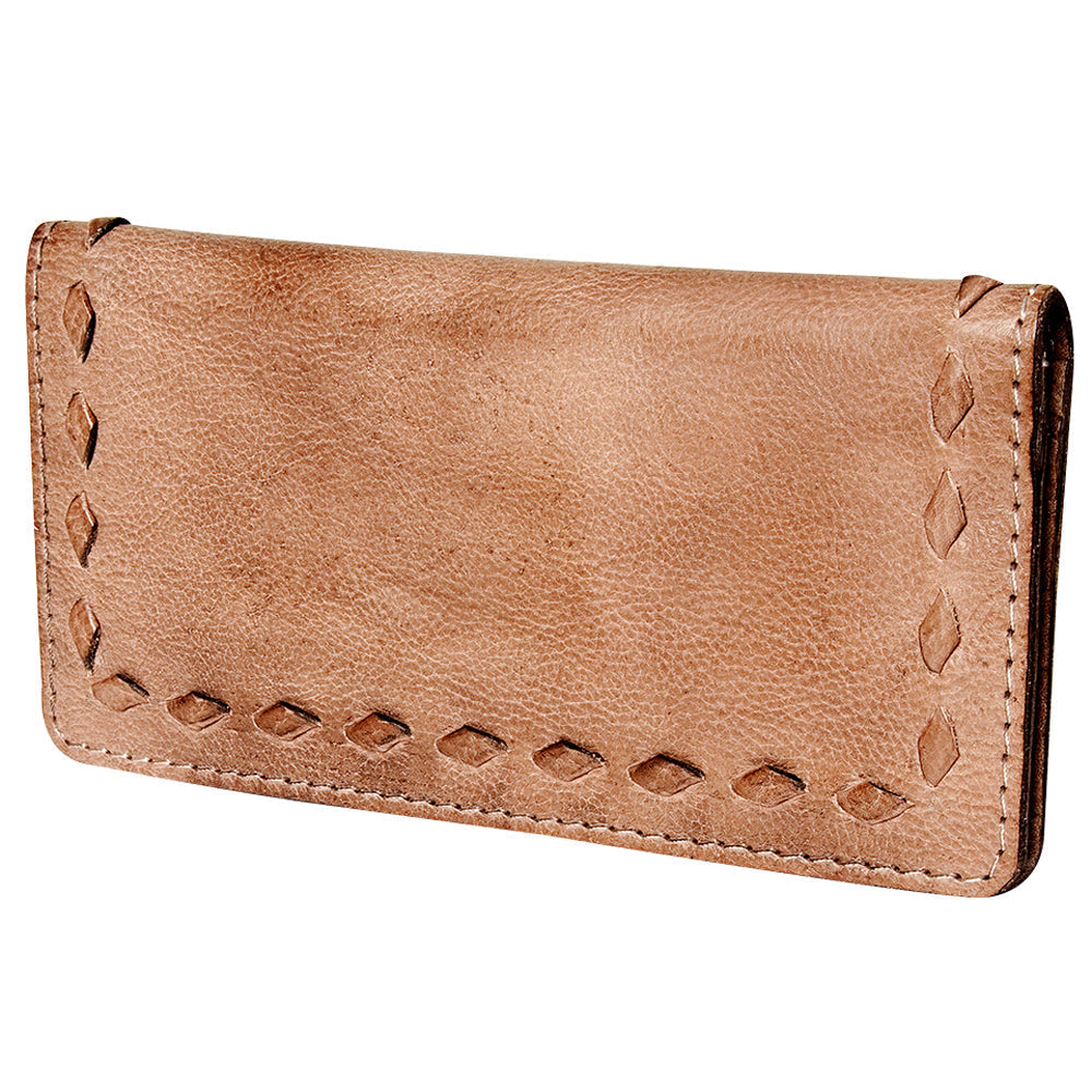 Never Mind Wallet Vintage Handmade Genuine Cowhide Leather